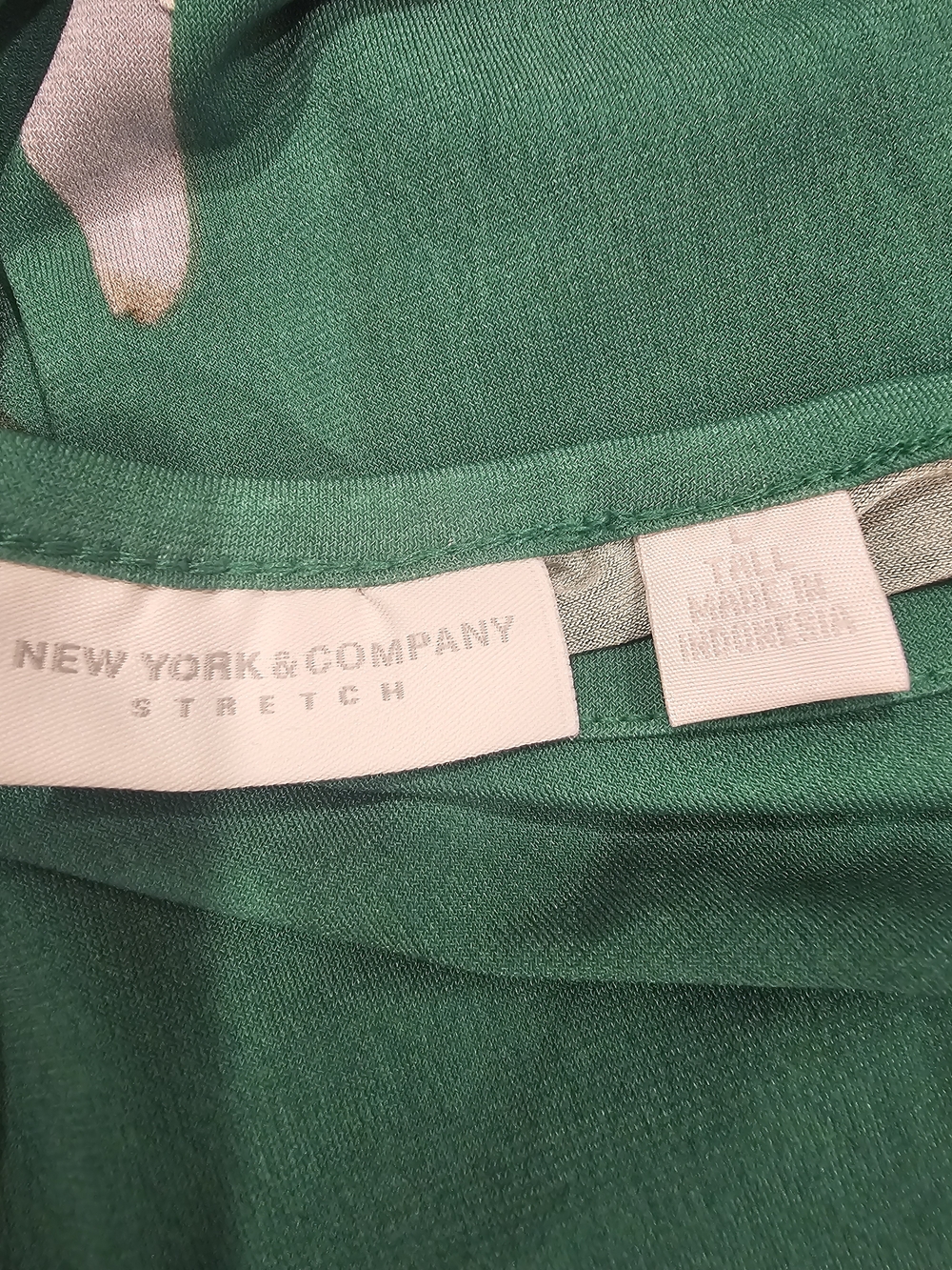 New York & Company Green Floral One-Shoulder Jumpsuit - Picture 3 of 3
